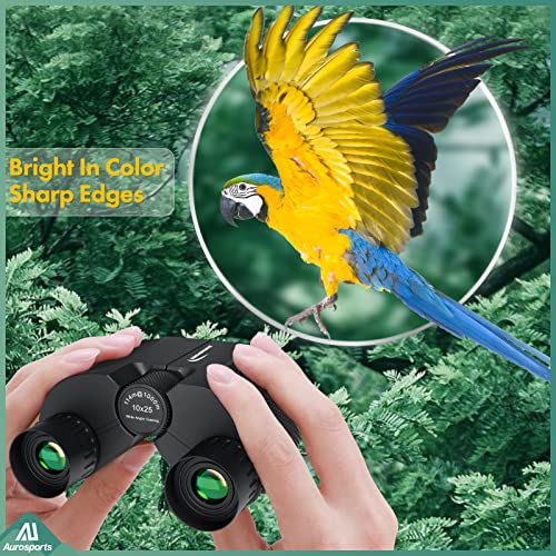 Aurosports 10x25 Compact Binoculars for Wild Bird Watching