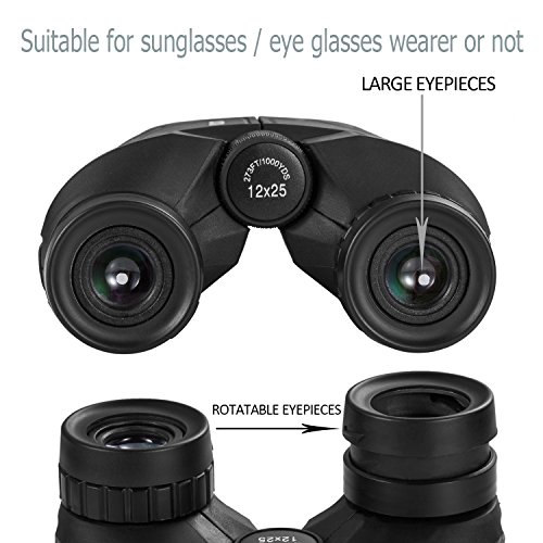 Occer 12x25 Waterproof Compact Binoculars for Bird Watching