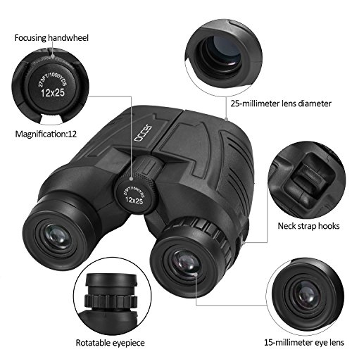Occer 12x25 Waterproof Compact Binoculars for Bird Watching