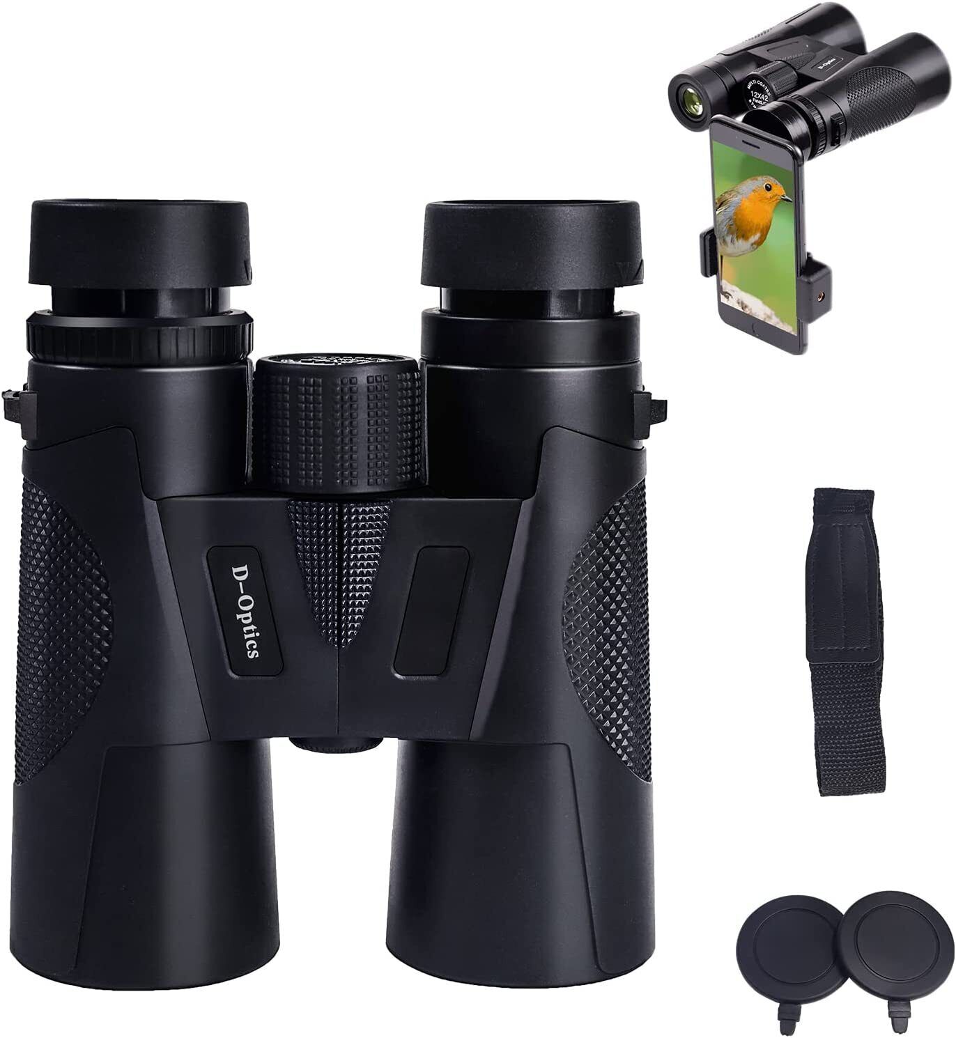 Lightweight 12x42 Binoculars for Bird Watching & Hunting
