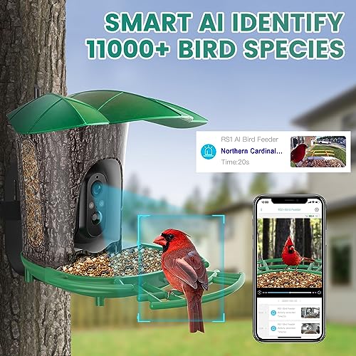 Smart AI Bird Feeder with Camera - Outdoor Gift