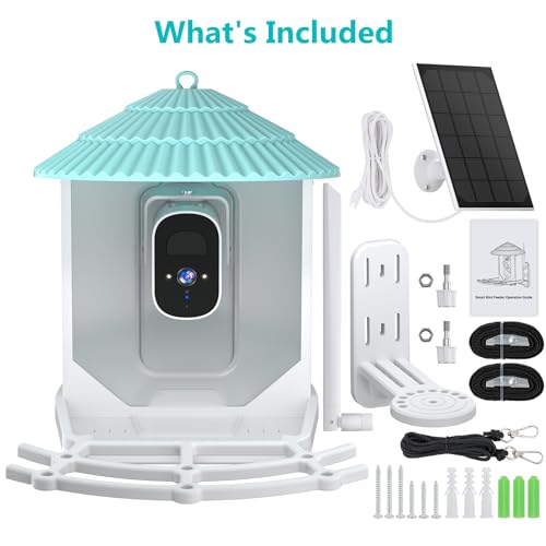 Solar-powered smart bird feeder with wireless camera