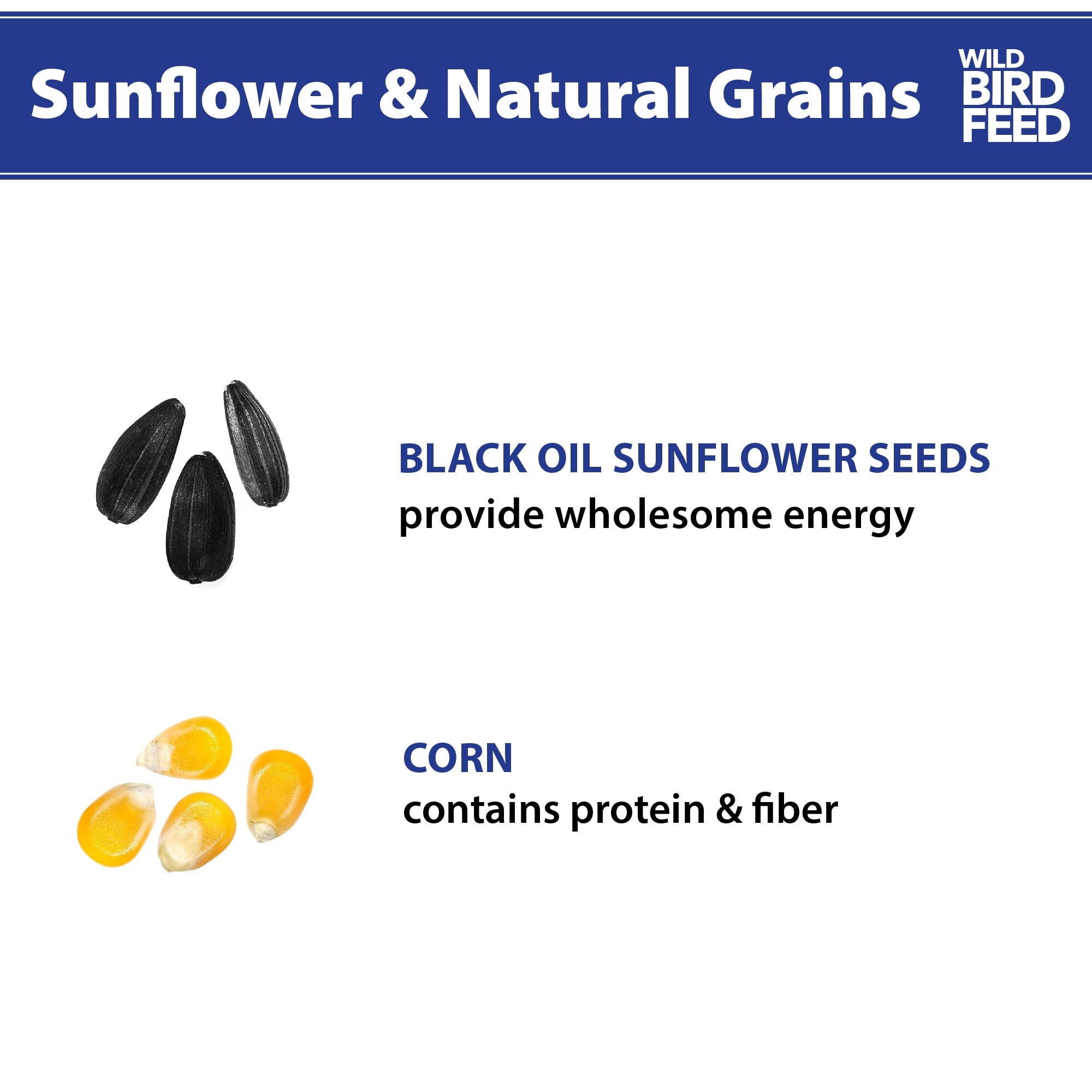 Sunflower & Grains Wild Bird Feed, 5 lb