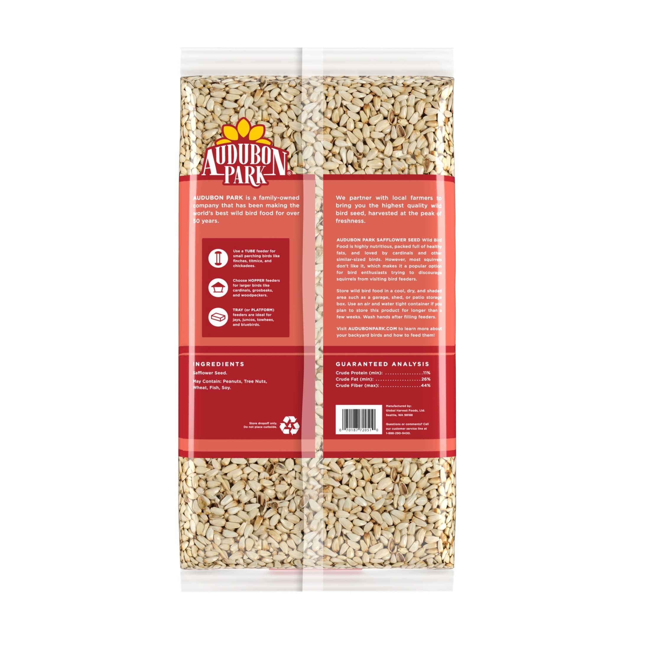 Audubon Park Safflower Seed for Wild Birds, 5 lb. Bag