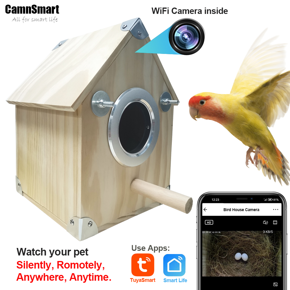 4MP Tuya WIFI Bird House Camera Day/Night View