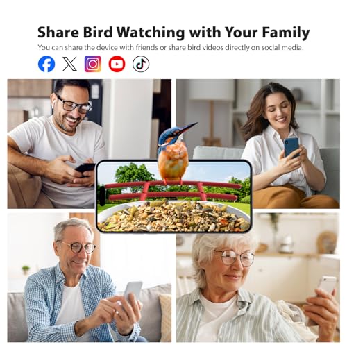 Smart Bird Feeder Camera with AI, Live View