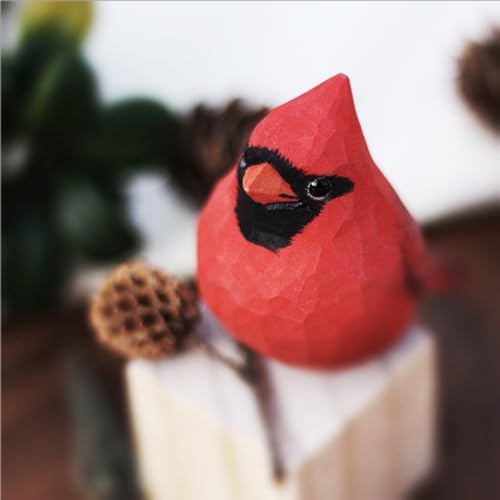 Handmade Male Northern Cardinal Figurine for Home Decor
