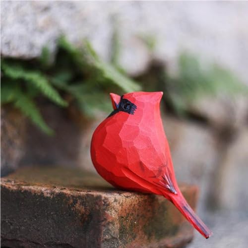 Handmade Male Northern Cardinal Figurine for Home Decor