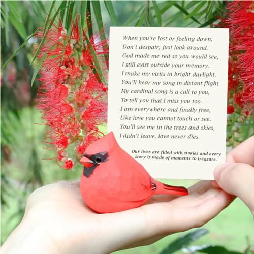 Handmade Male Northern Cardinal Figurine for Home Decor