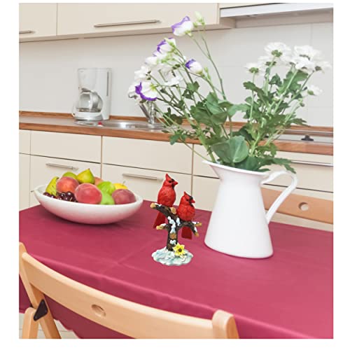 Winter Berry Cardinal Figurine - 2 Red Cardinals 6.5