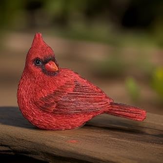 Mini Cardinal Figurine for Seasonal Home Decor Shelf