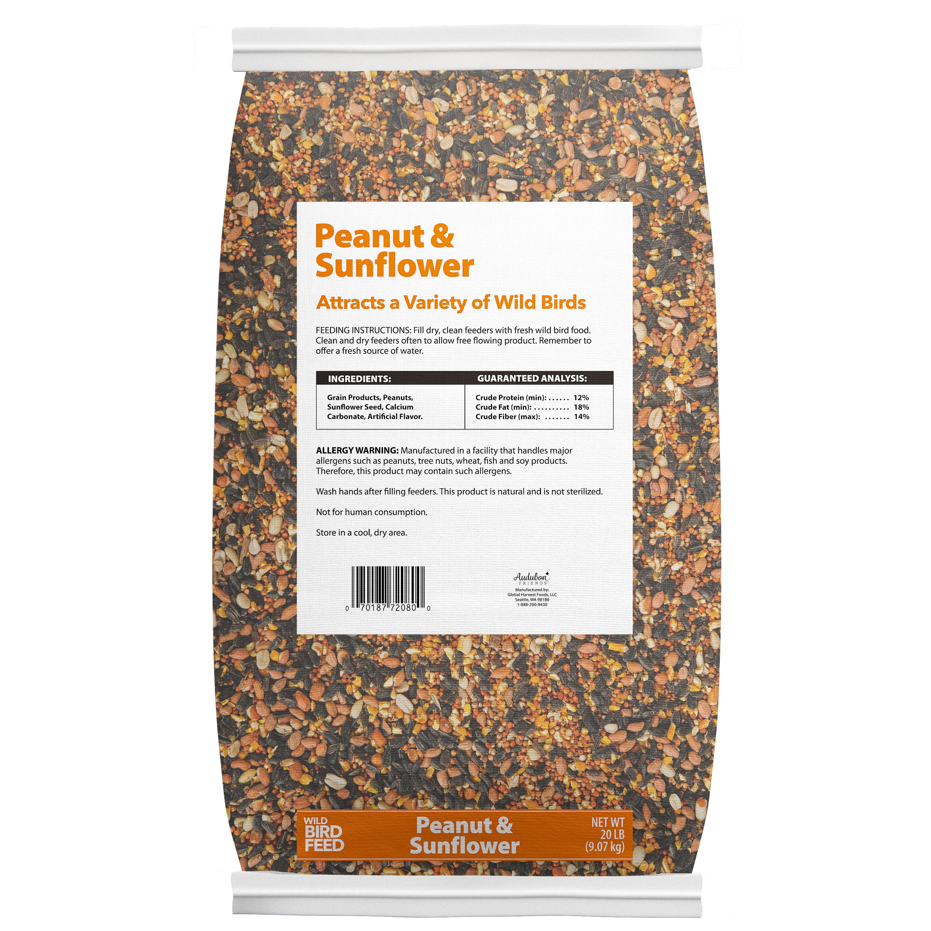 Peanut & Sunflower Wild Bird Feed, 20 lb. Bag