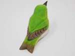 Handmade Ruby-Throated Hummingbird Wood Figurine Statue