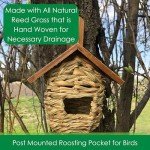 Hanging Grass Roosting Pockets and Houses - Post Mounted