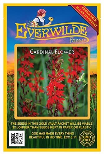 2000 Cardinal Flower Seeds - Native Wildflower Mix