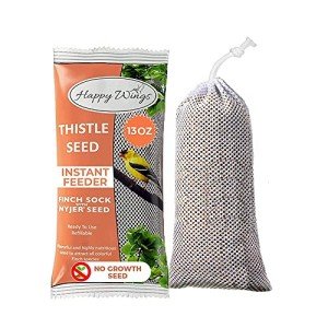Happy Wings Nyjer Seeds for Wild Birds – 13 Oz