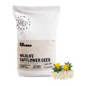 Safflower Seed for Birds - Non-GMO, 25 lbs