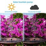 Solar Fountain Pump with Battery & 6 Nozzles