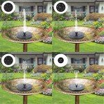 Solar Bird Bath Fountain with 6 Nozzles