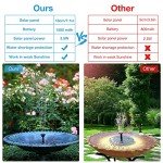 Solar Fountain Pump with Battery & 6 Nozzles