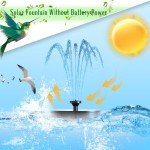 Solar Bird Bath Fountain with 6 Nozzles