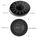 Solar Powered Floating Fountain for Bird Baths