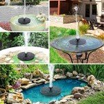 Solar Bird Bath Fountain with 6 Nozzles