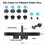 Solar Fountain Pump with Battery & 6 Nozzles