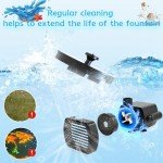 Solar Bird Bath Fountain with 6 Nozzles