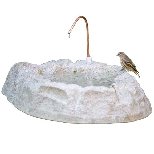 Rocky Mountain Ground Bird Bath with Water Dripper