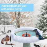 Heated Bird Bath with Fountain Pump for Winter
