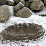 Heated Stone-Like Birdbath for All Seasons
