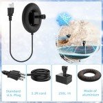 Heated Bird Bath with Fountain Pump for Winter
