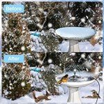 Heated Bird Bath with Fountain Pump for Winter