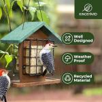 Double Suet Bird Feeder: Roofed, Perched & Hanging