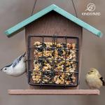 Double Suet Bird Feeder: Roofed, Perched & Hanging