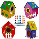 DIY Birdhouse Kit for Kids - 4 Pack