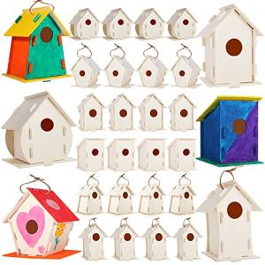 18 Pack DIY Wooden Birdhouse Kits for Kids