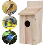 Outdoor Cedar Bird Houses for Hummingbirds & More