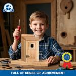 SISTERBIRD Cedar Bird Houses with Copper Guard