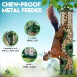 Durable 6-Port Metal Bird Feeder - Gray Bunny