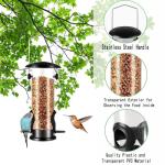 Durable Metal Bird Feeder for Wild Birds (Black)