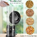 Durable Metal Bird Feeder for Wild Birds (Black)
