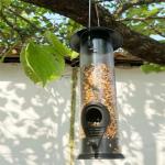 Durable Metal Bird Feeder for Wild Birds (Black)