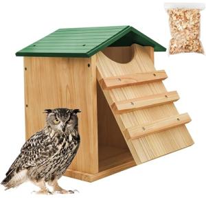 Handmade Screech Owl House - Cedar Wood - Easy Assembly