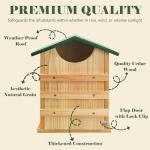Handmade Screech Owl House - Cedar Wood - Easy Assembly