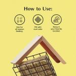 Hanging Suet Basket with Roof - 14.4oz