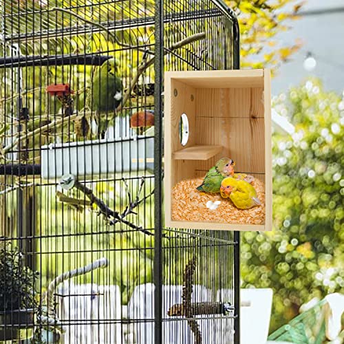 Wild Birds Wooden Breeding Nest Box for Parakeets