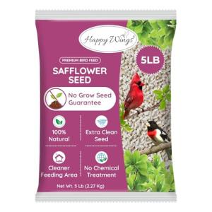 Safflower Seeds for Wild Birds - 5 lbs