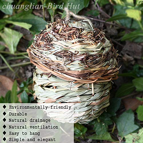 Teardrop Eco-Friendly Bird Hut - Natural Grass Material